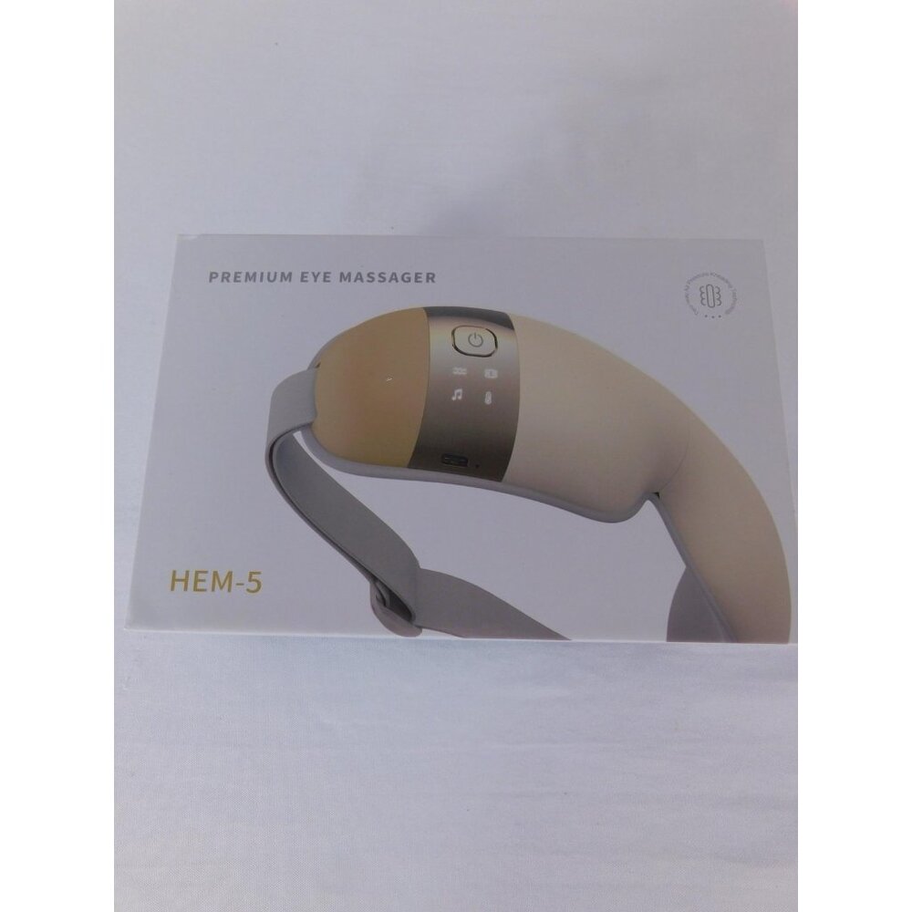 HuBDIC HEM-5 Premium Electric Eye Massager Beige Heated Air Vibration Cordless